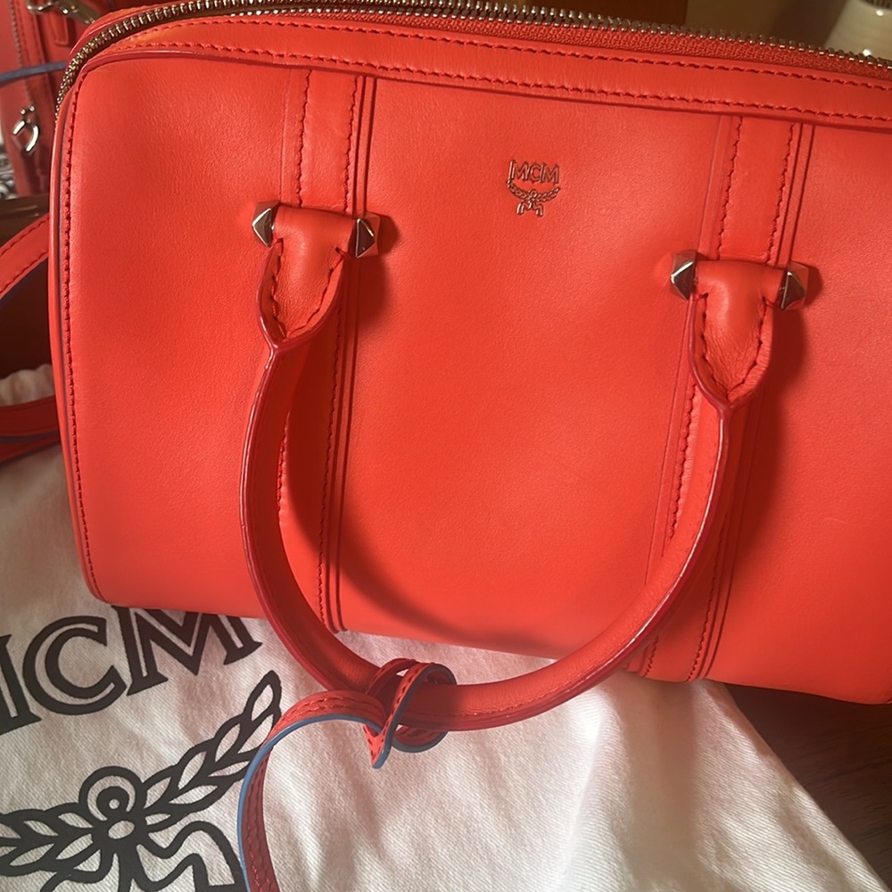 MCM Vibrant salmon purse/satchel